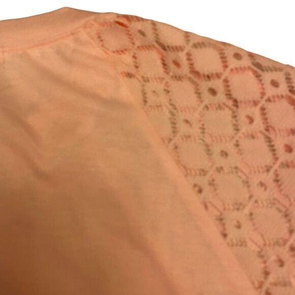 Automet Soft Pink Short Lace‎ Sleeves Top Size M nwt - Picture 8 of 12